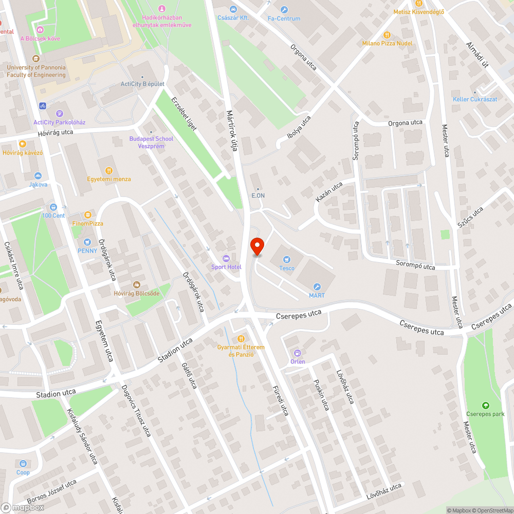 Hiányzó gyalogosátkelő tábla bejelentés helye