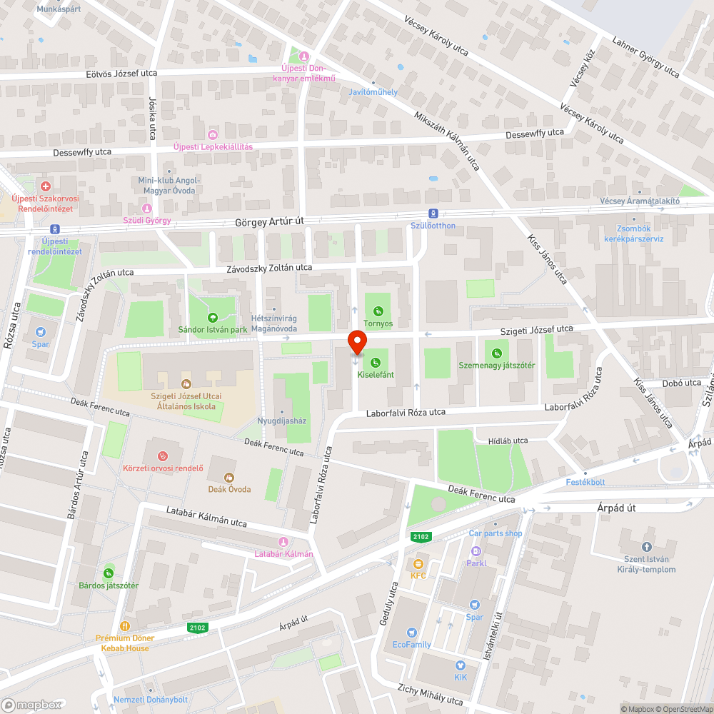 Madártetem bejelentés helye