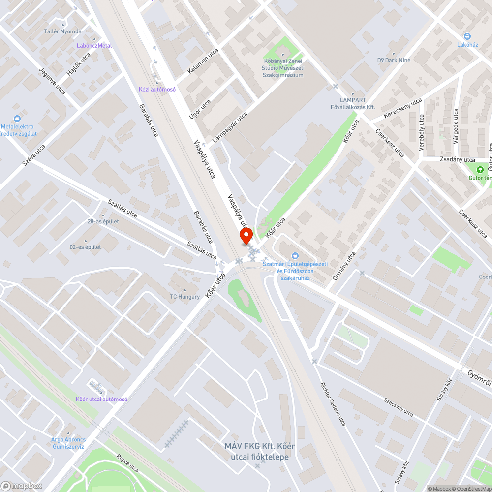 Betontömb az út mellett bejelentés helye