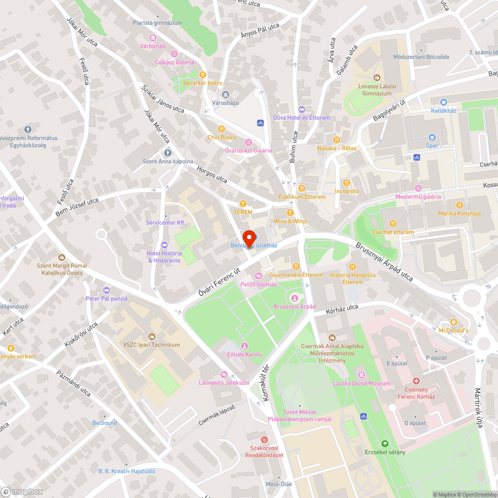 Lezárt járda bejelentés helye