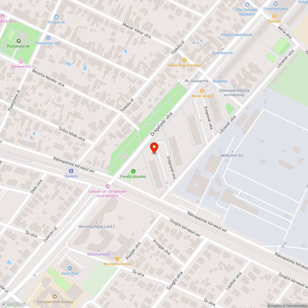 Tócsa a játszótéren bejelentés helye