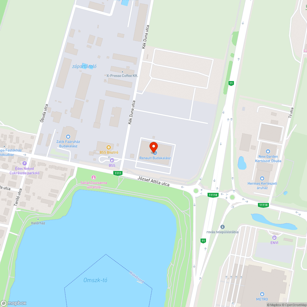 Szentendrén P kerékpárúton akadály Budakalász magasságában bejelentés helye