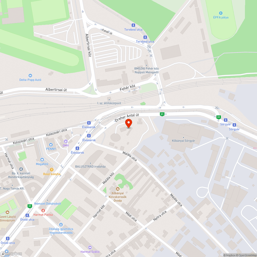 Megsüllyedt fedél bejelentés helye