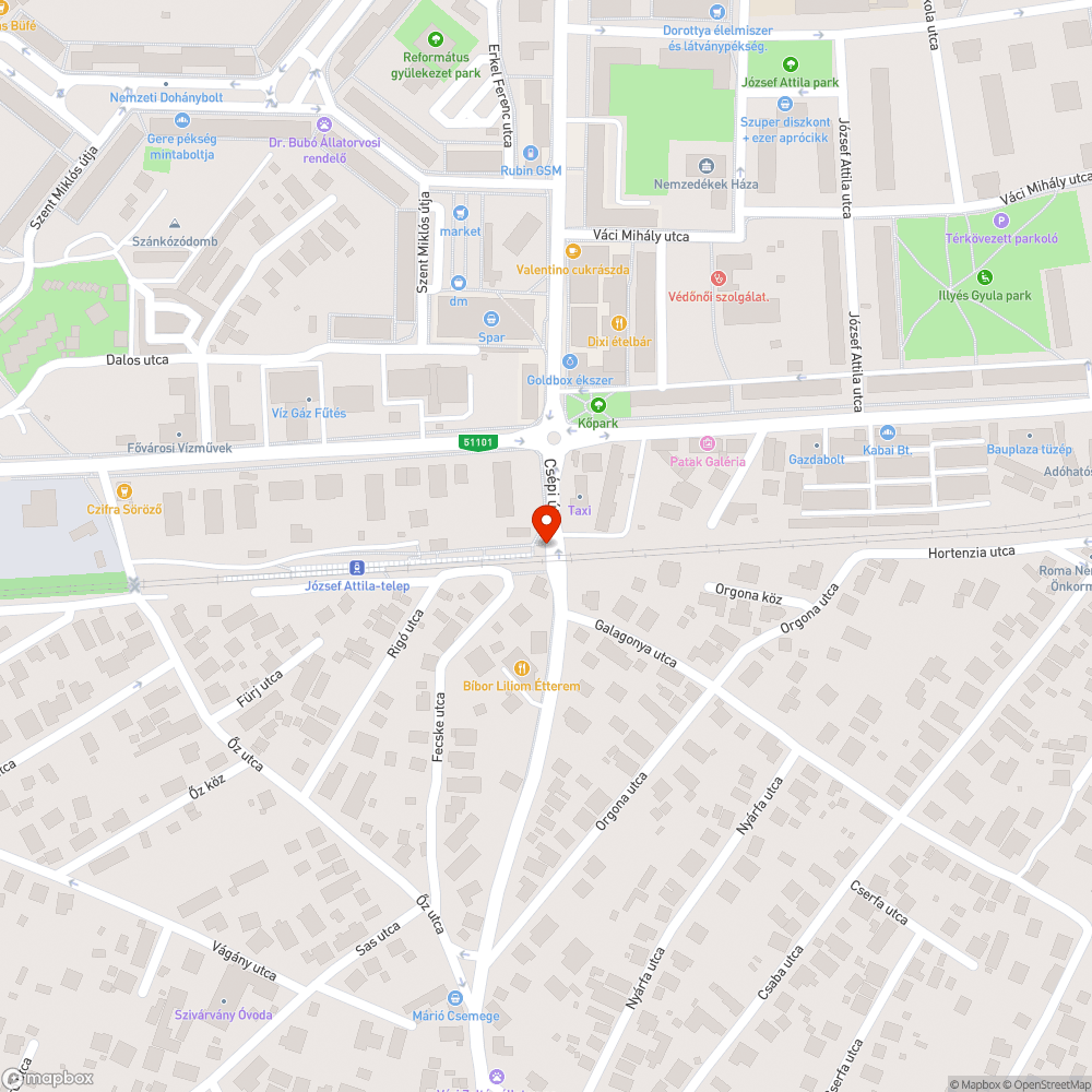 Szemét a felüljáró alatt bejelentés helye