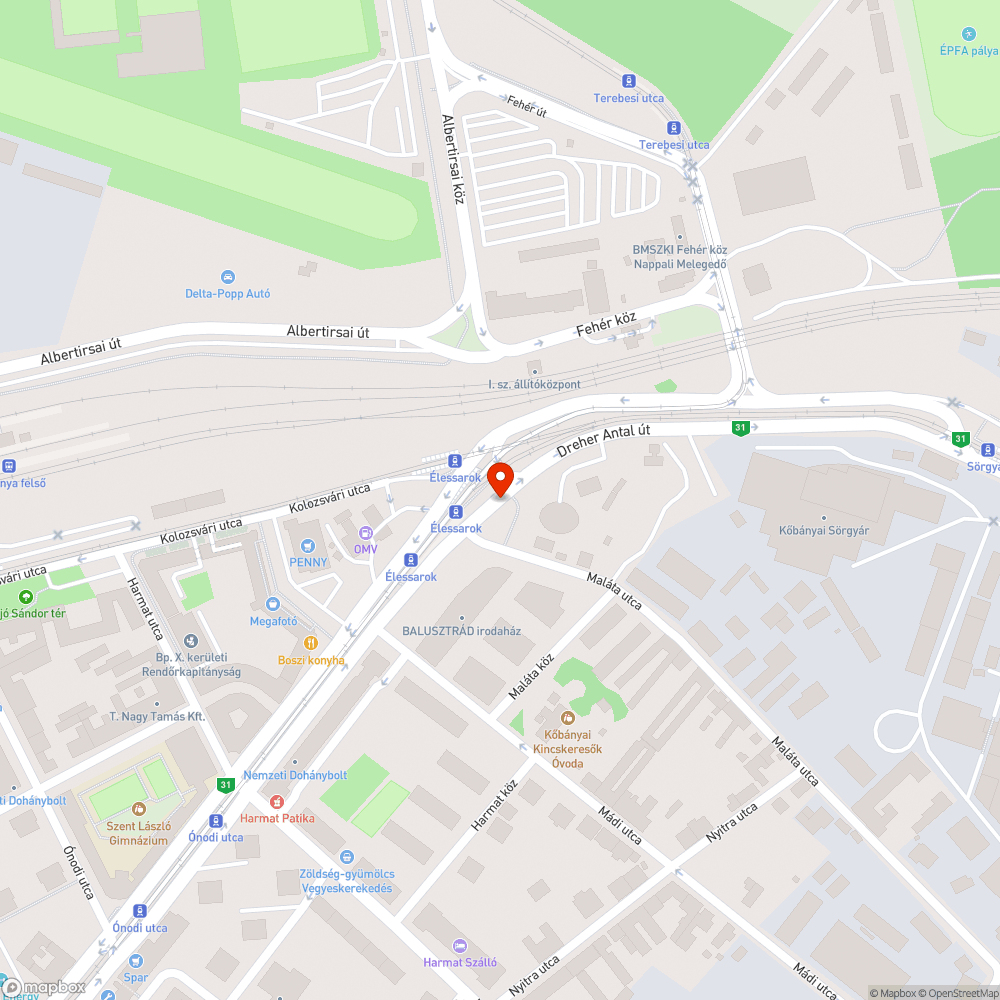 Rongálódott graffitiktől elrondított elektromos szekrény bejelentés helye