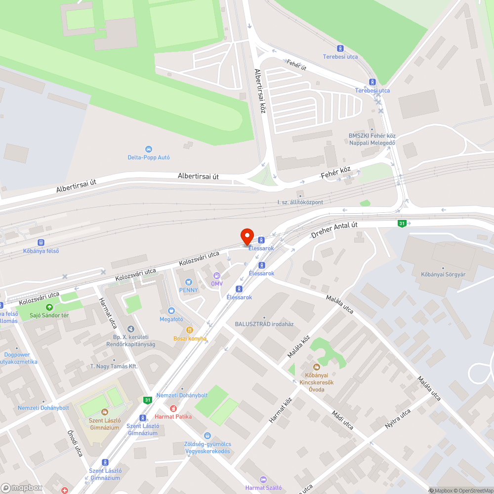 Szemét ès földből kiálló vasrúdak! bejelentés helye