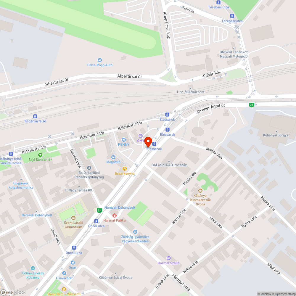 Ferdén álló közlekedési tábla bejelentés helye