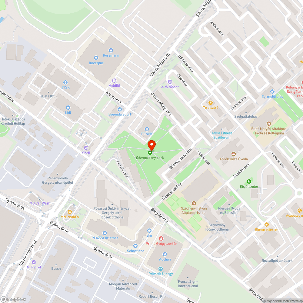 Balesetveszélyes Járda Gőzmozdony parknál bejelentés helye