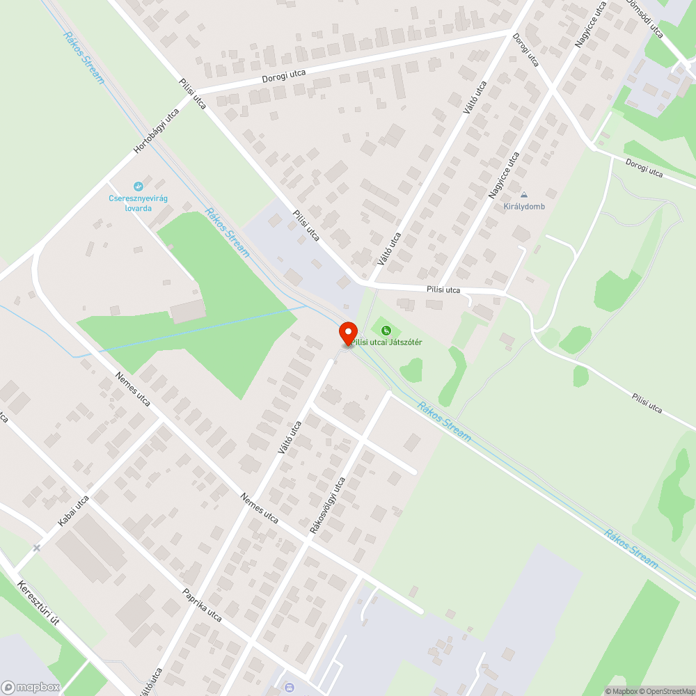 Bevásárlókocsi a patakparton bejelentés helye