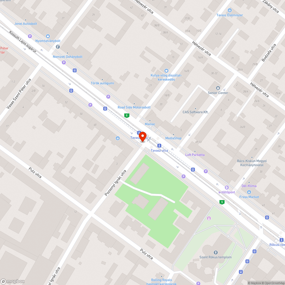 Letörött utcasarki tükör bejelentés helye