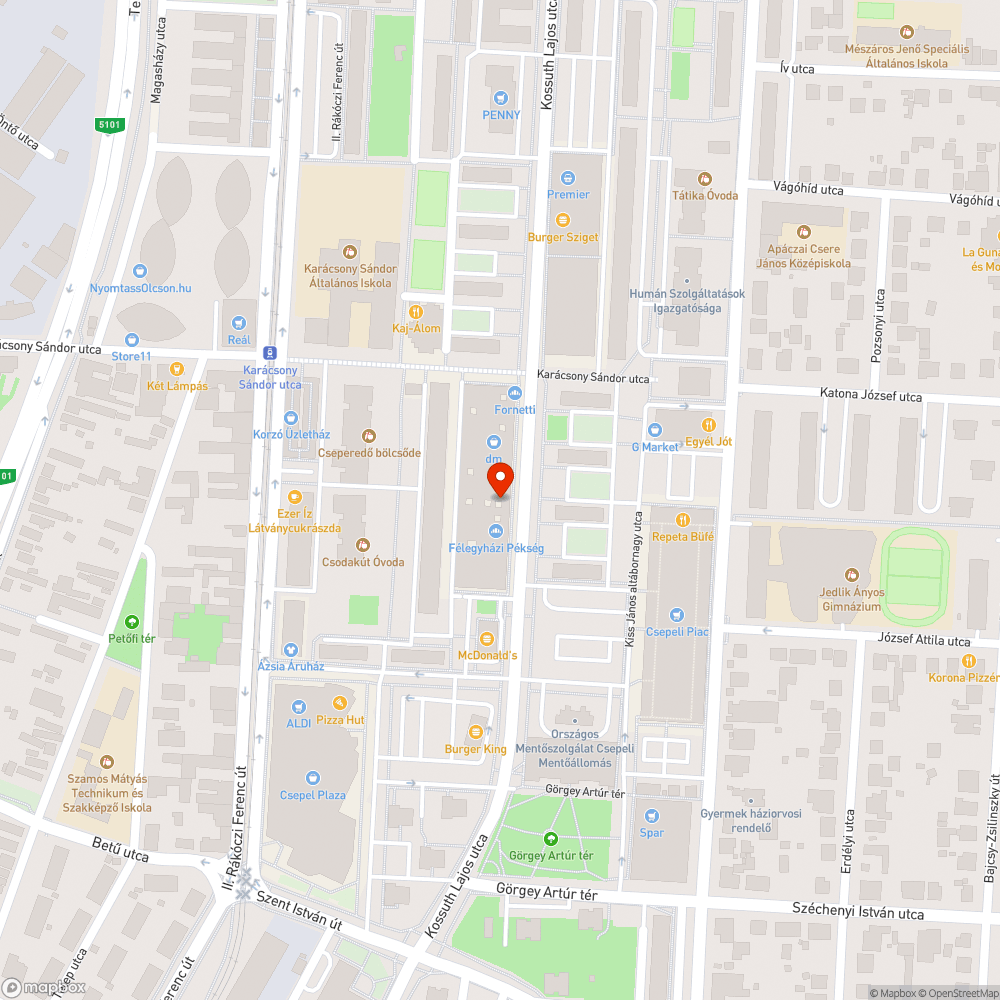 Madártetem bejelentés helye