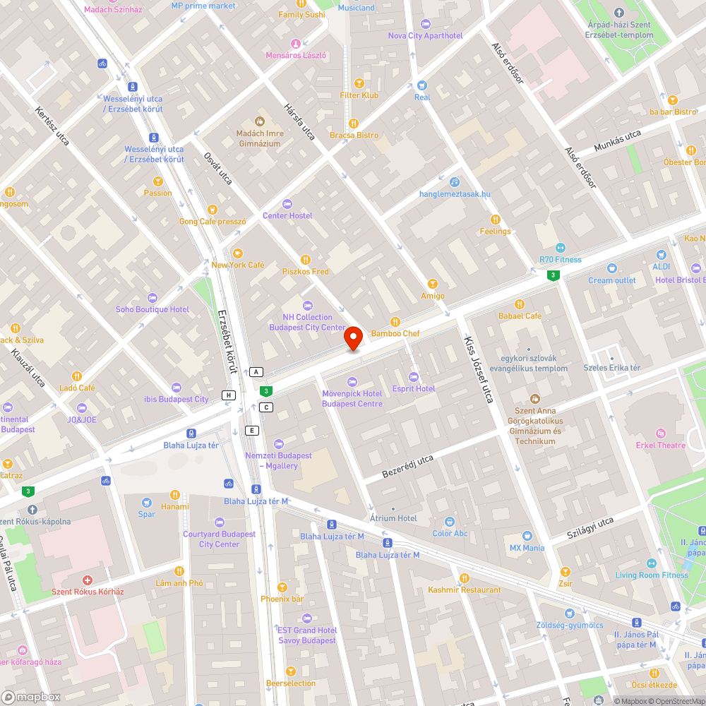 Törött, balesetveszélyes járdafelület bejelentés helye