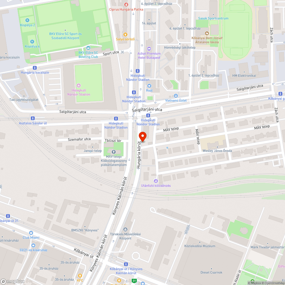 Baleset után ott hagyott jármű bejelentés helye