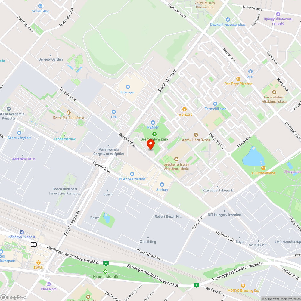 Elhagyott jármű bejelentés helye