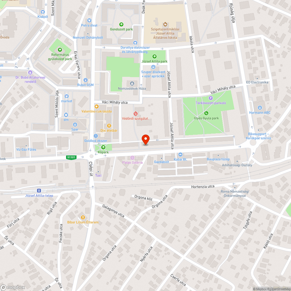 Megsüllyedt pad bejelentés helye