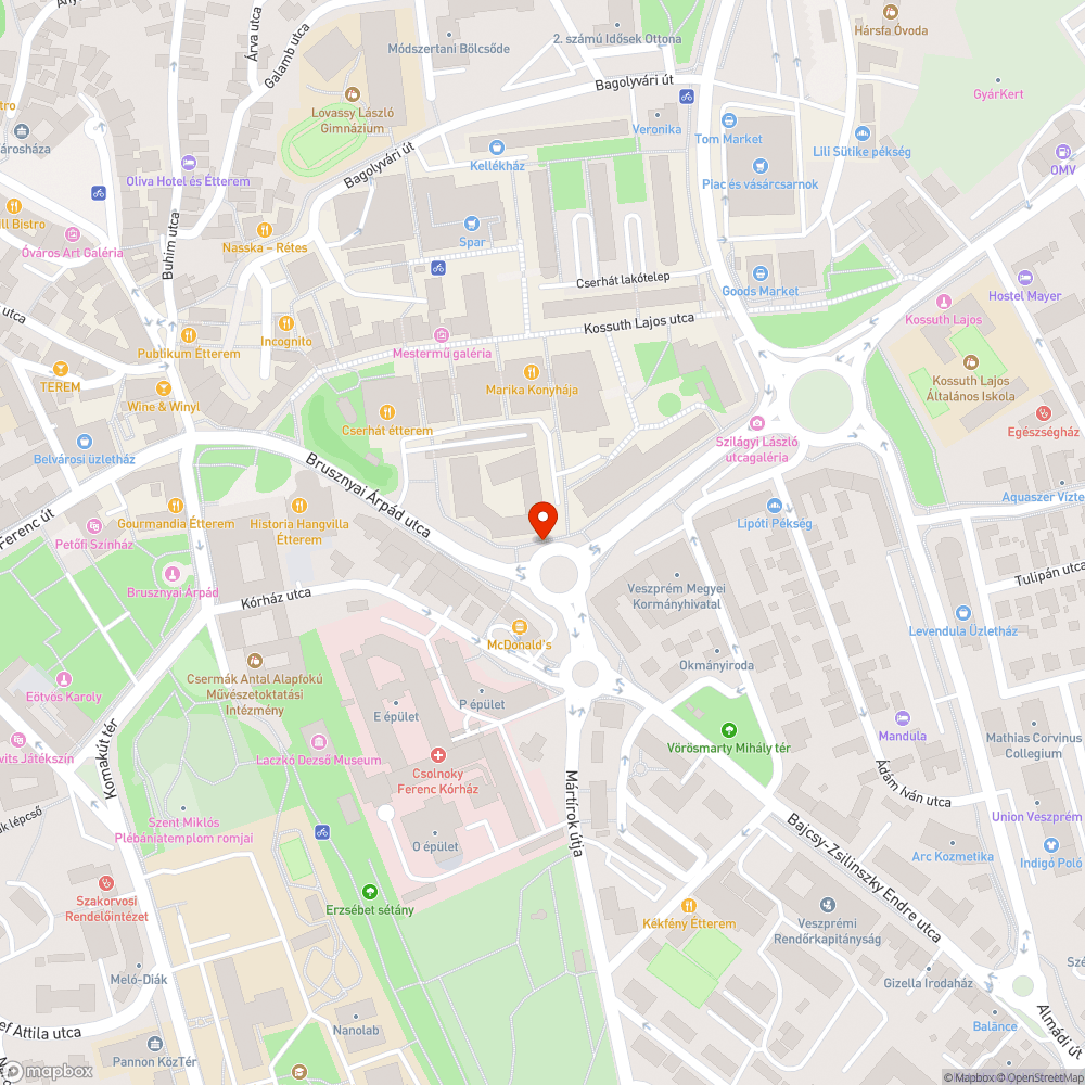 Hiányos térburkolat bejelentés helye