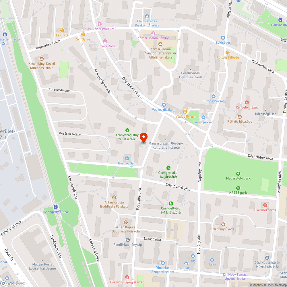 Kidőlt fa bejelentés helye