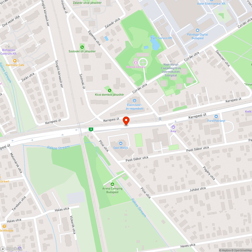 Elütött sün a buszmegállóban bejelentés helye