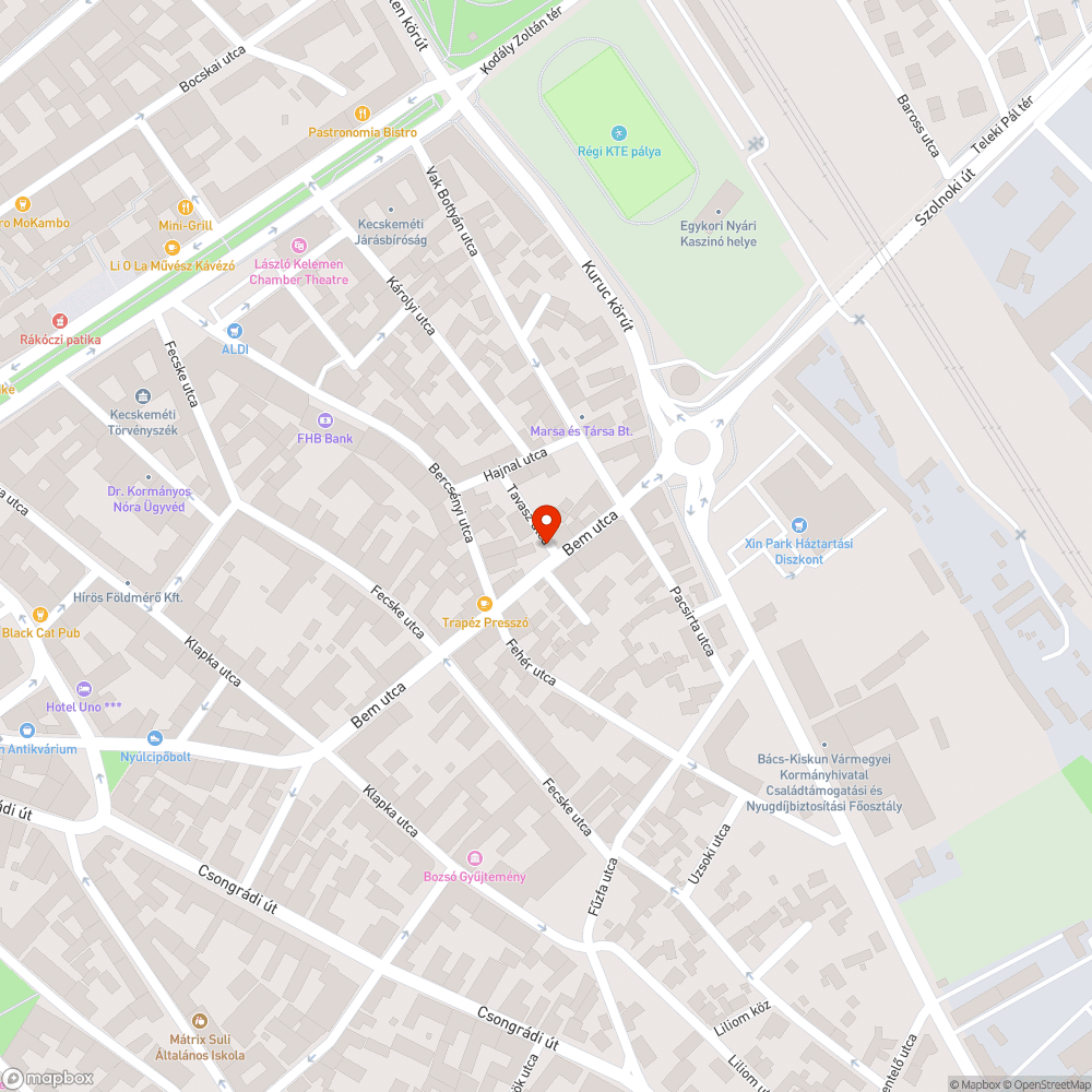 Beszakadt víznyelő a Bem utcán bejelentés helye