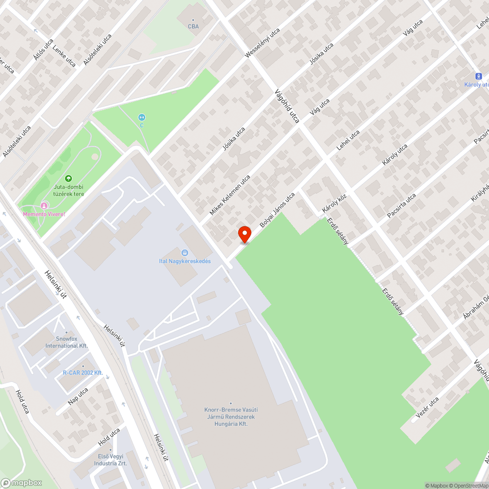 Mercedes Bolyai János utca bejelentés helye