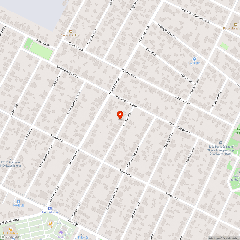 18. kerület Losonc utca - Opel Zafira bejelentés helye