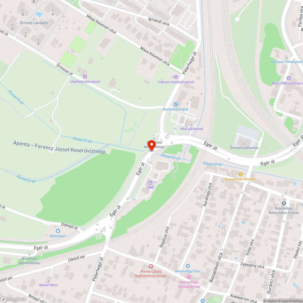 Kintfelejtett 30-as tábla bejelentés helye