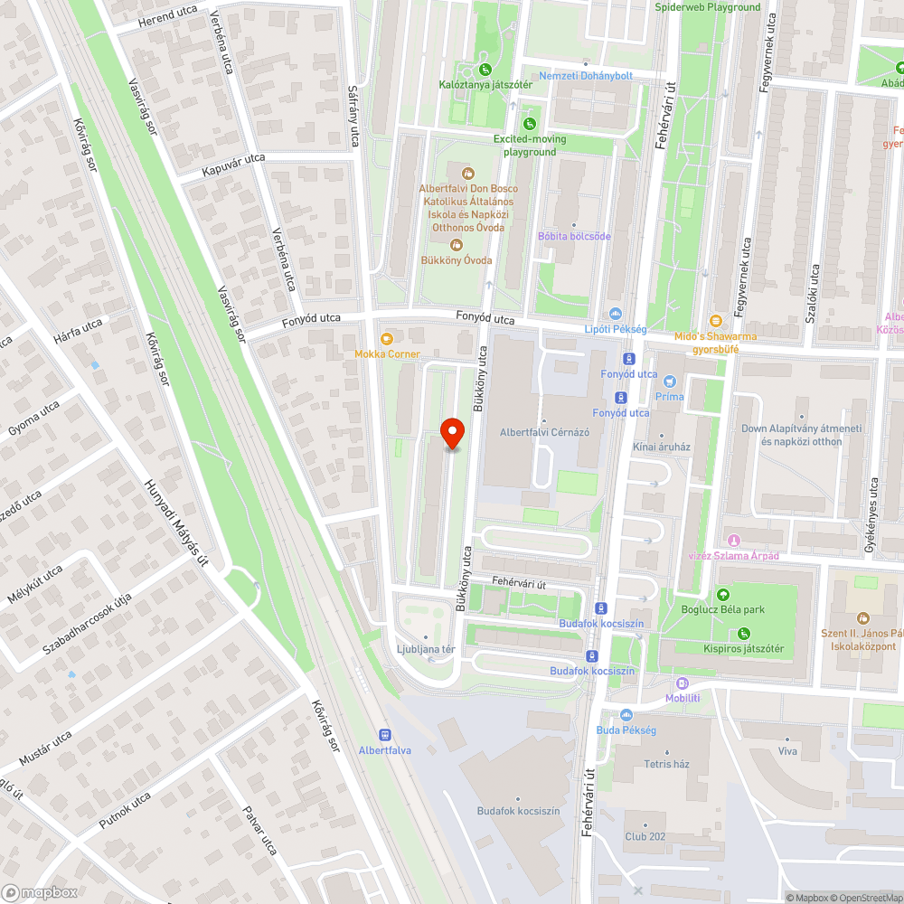 Elhagyott autó bejelentés helye