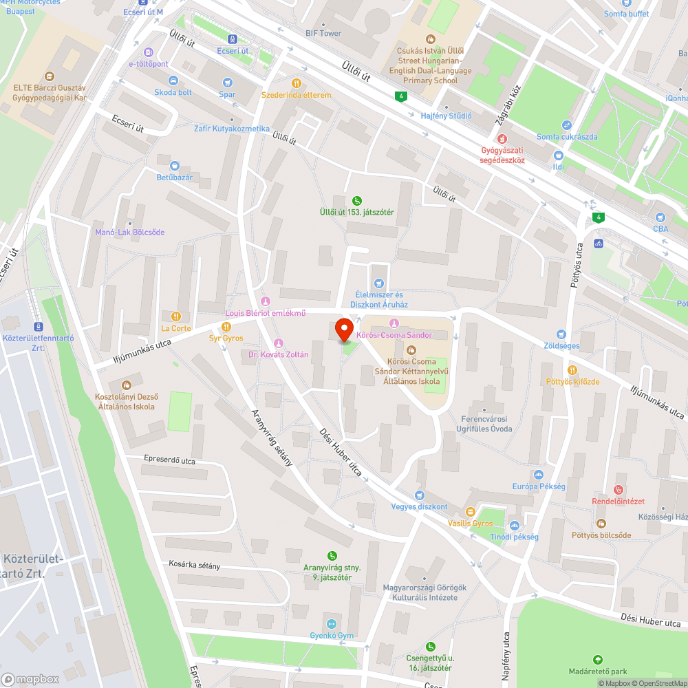 Kiszáradó fa bejelentés helye