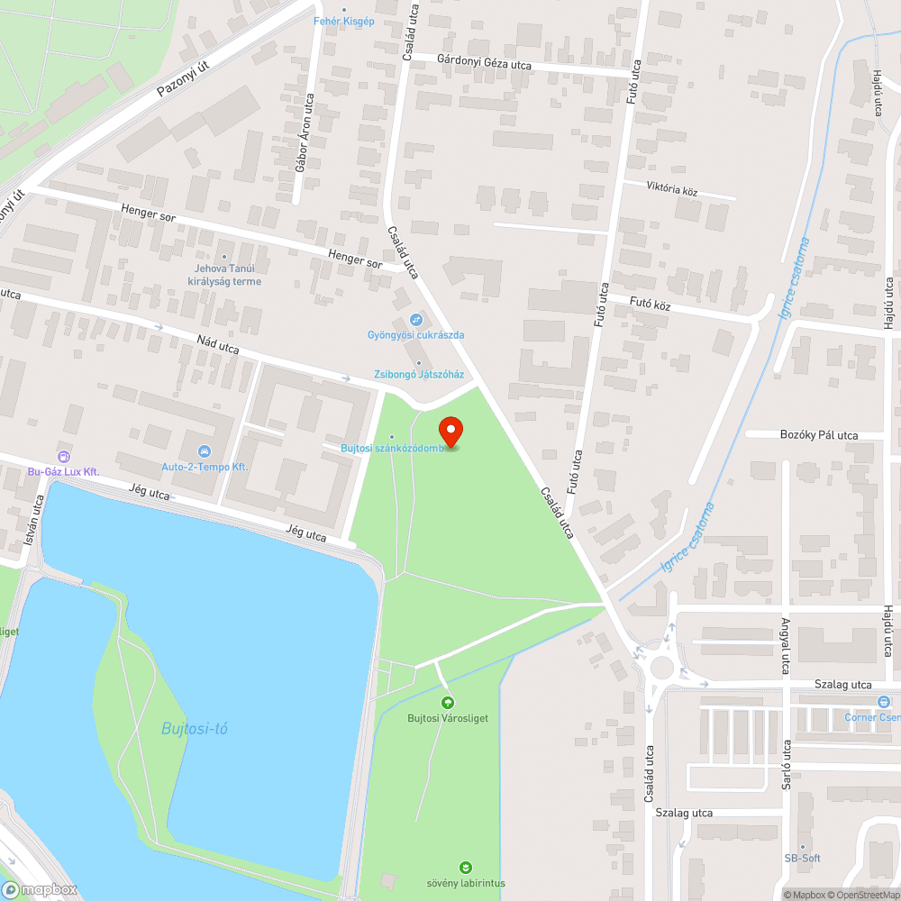 Szemétkonténer a Bujtosi városligetben bejelentés helye