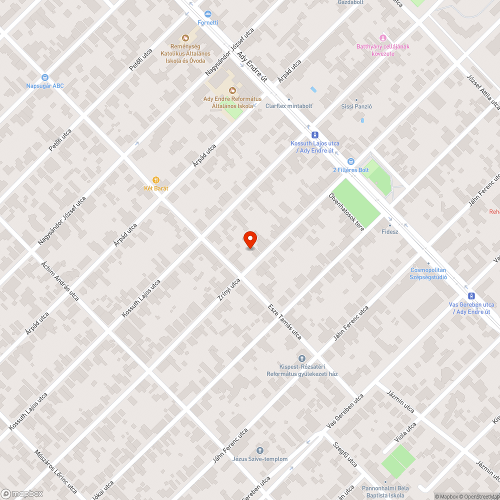 Kiégett autó bejelentés helye