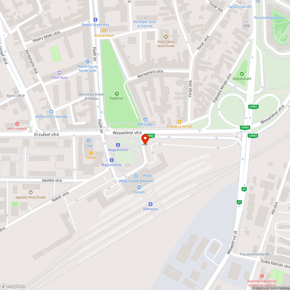 Menetrend bejelentés helye