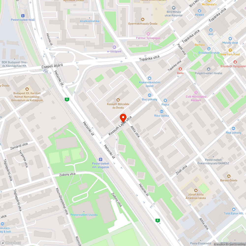 Festékes járda bejelentés helye