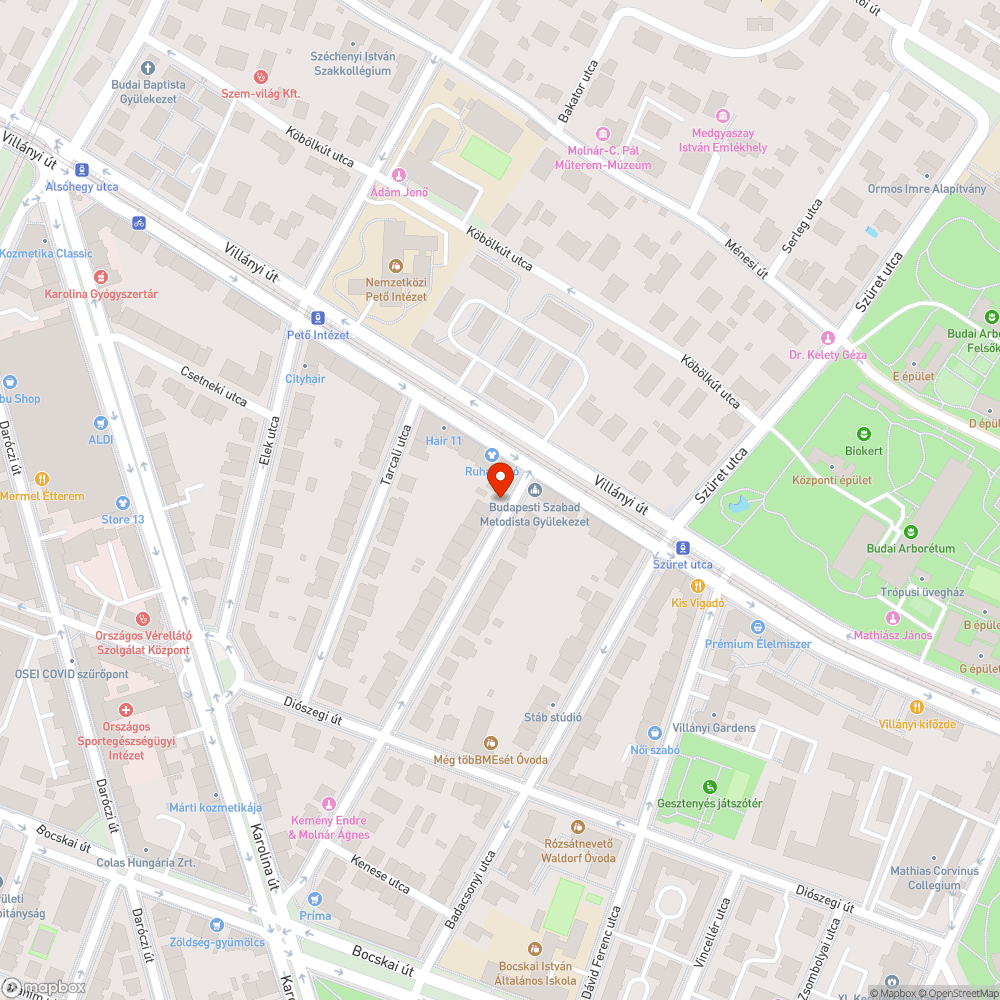 Megsüllyedt járda bejelentés helye