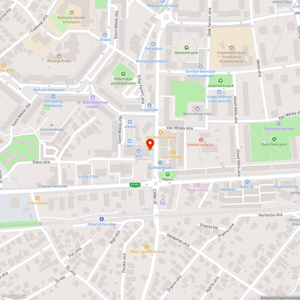 Kiszáradt terület a város középen bejelentés helye