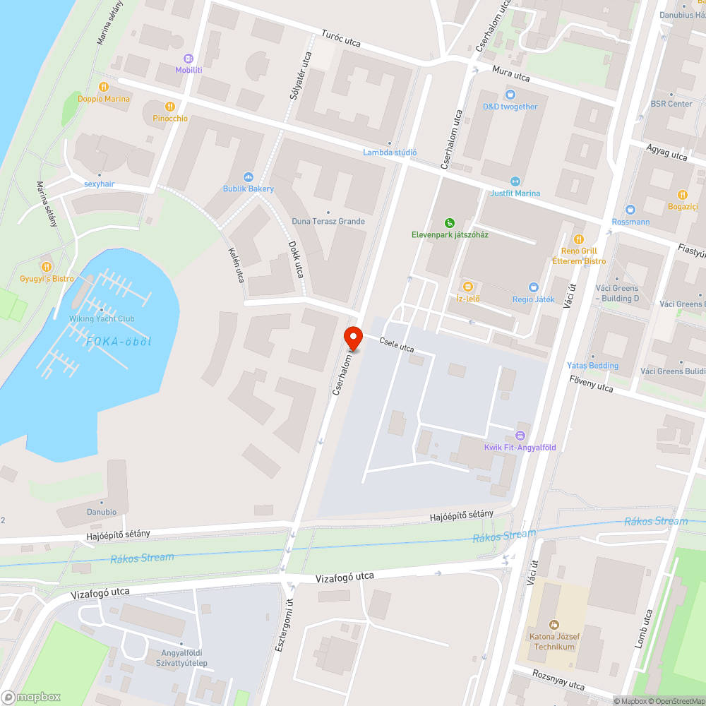 Cserhalom utca - köztéri szeméttelep bejelentés helye