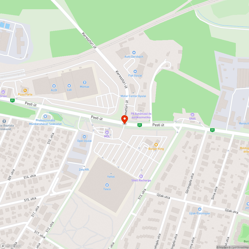 Egy gyalogátkelős zöld jelzés nem működik bejelentés helye