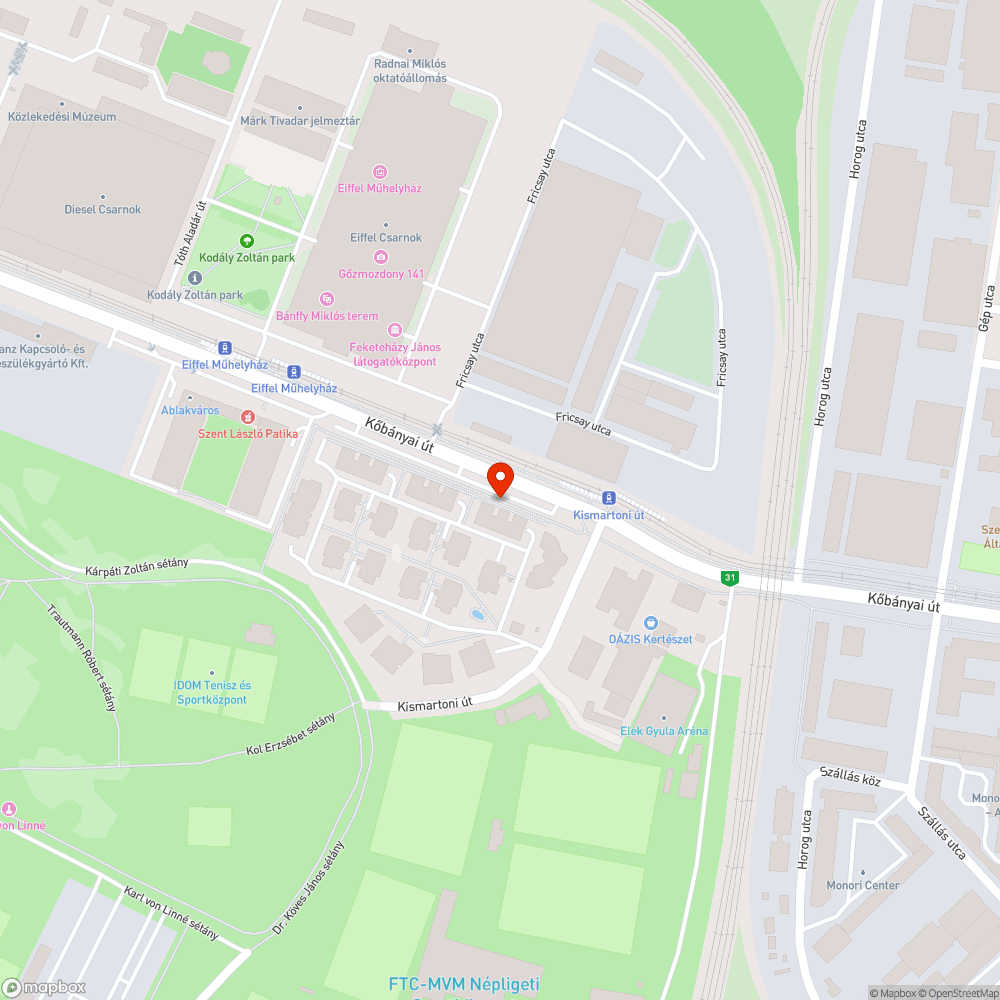 Elhagyott autó bejelentés helye