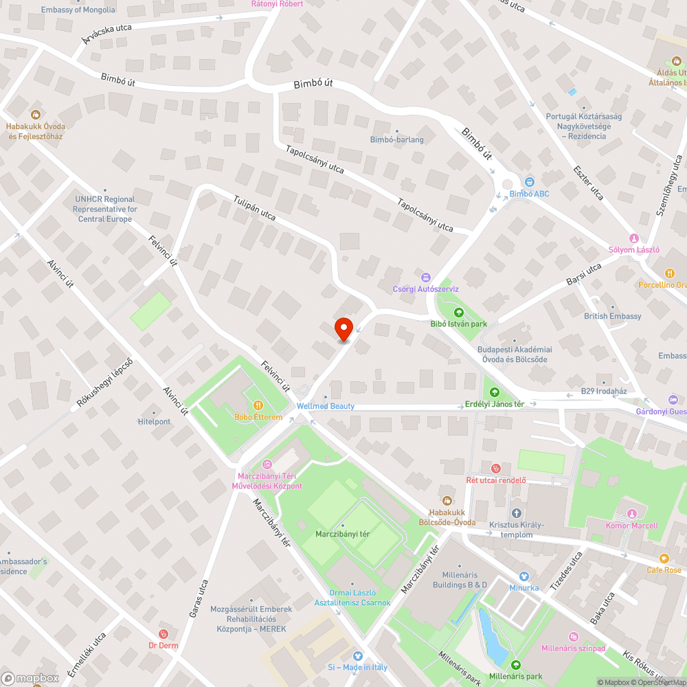 Babakocsi bejelentés helye