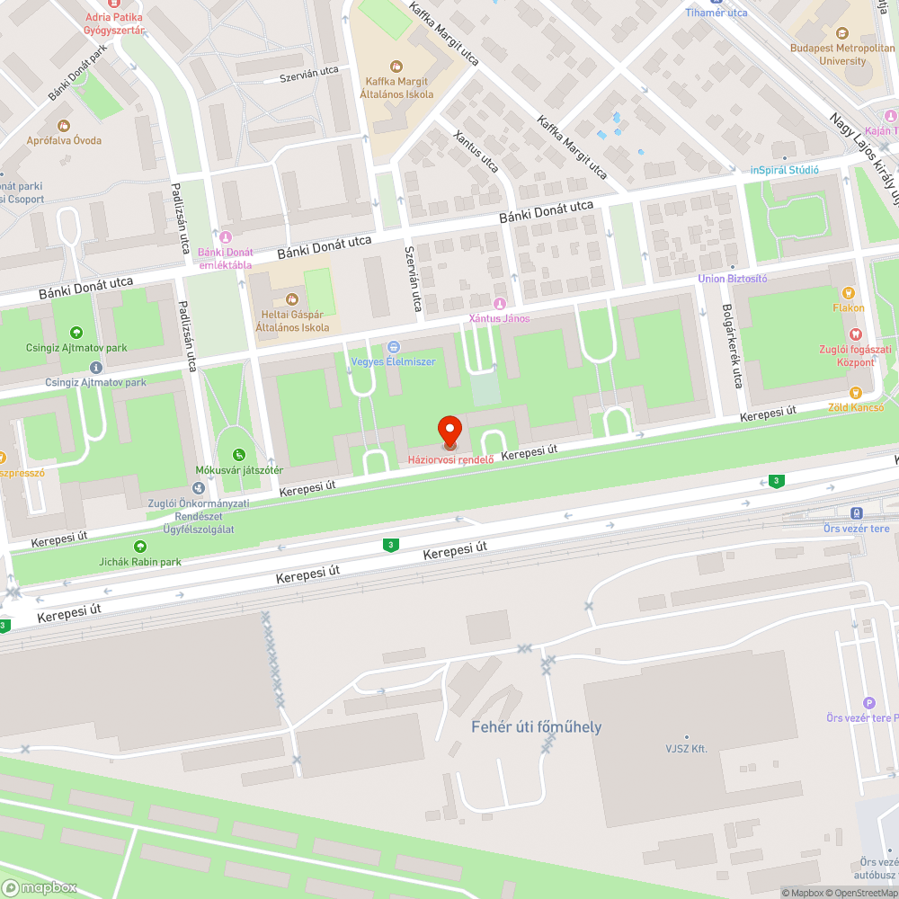 Kiszáradt fa bejelentés helye