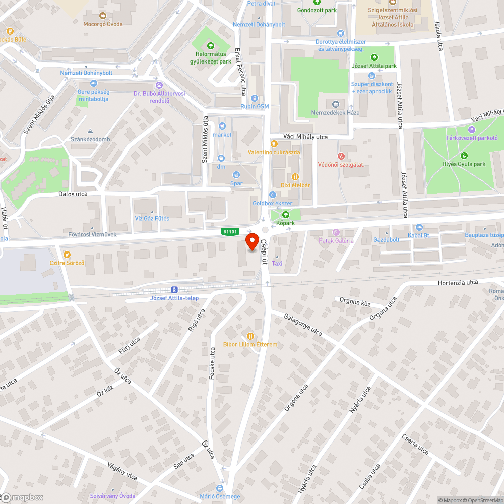 Gazos megálló bejelentés helye