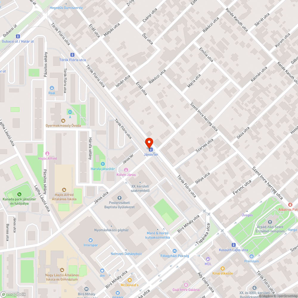 "Használhatatlan" megálló bejelentés helye