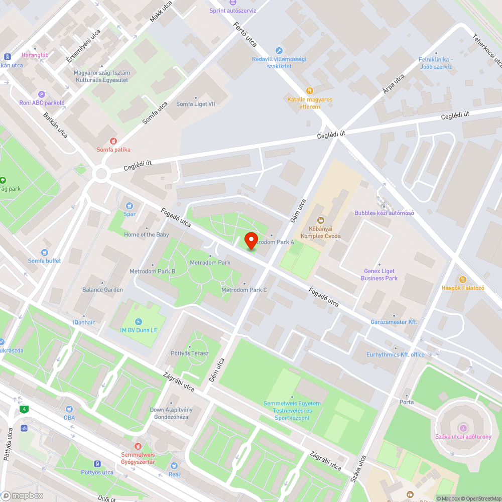 Elhagyott jármű bejelentés helye