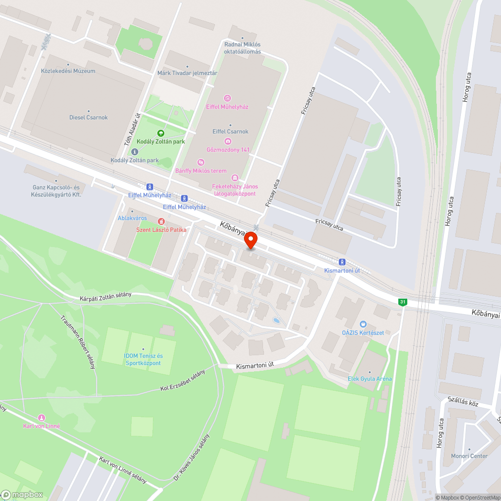 Elhagyott autó bejelentés helye