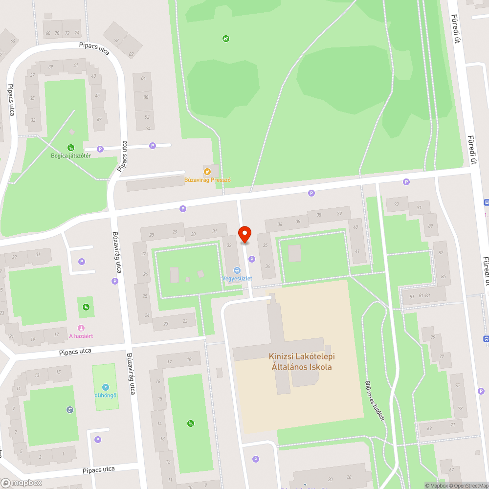 kátyu bejelentés helye