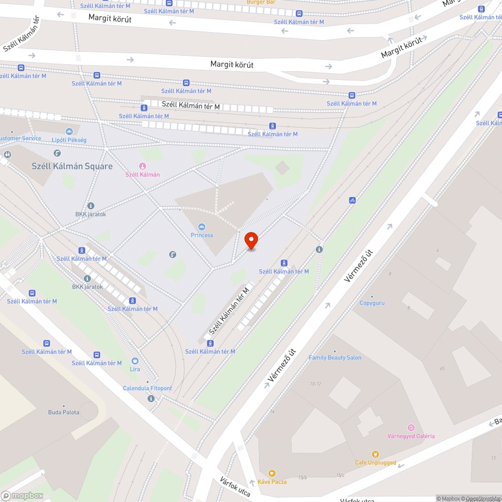 Széttört utcabútor bejelentés helye