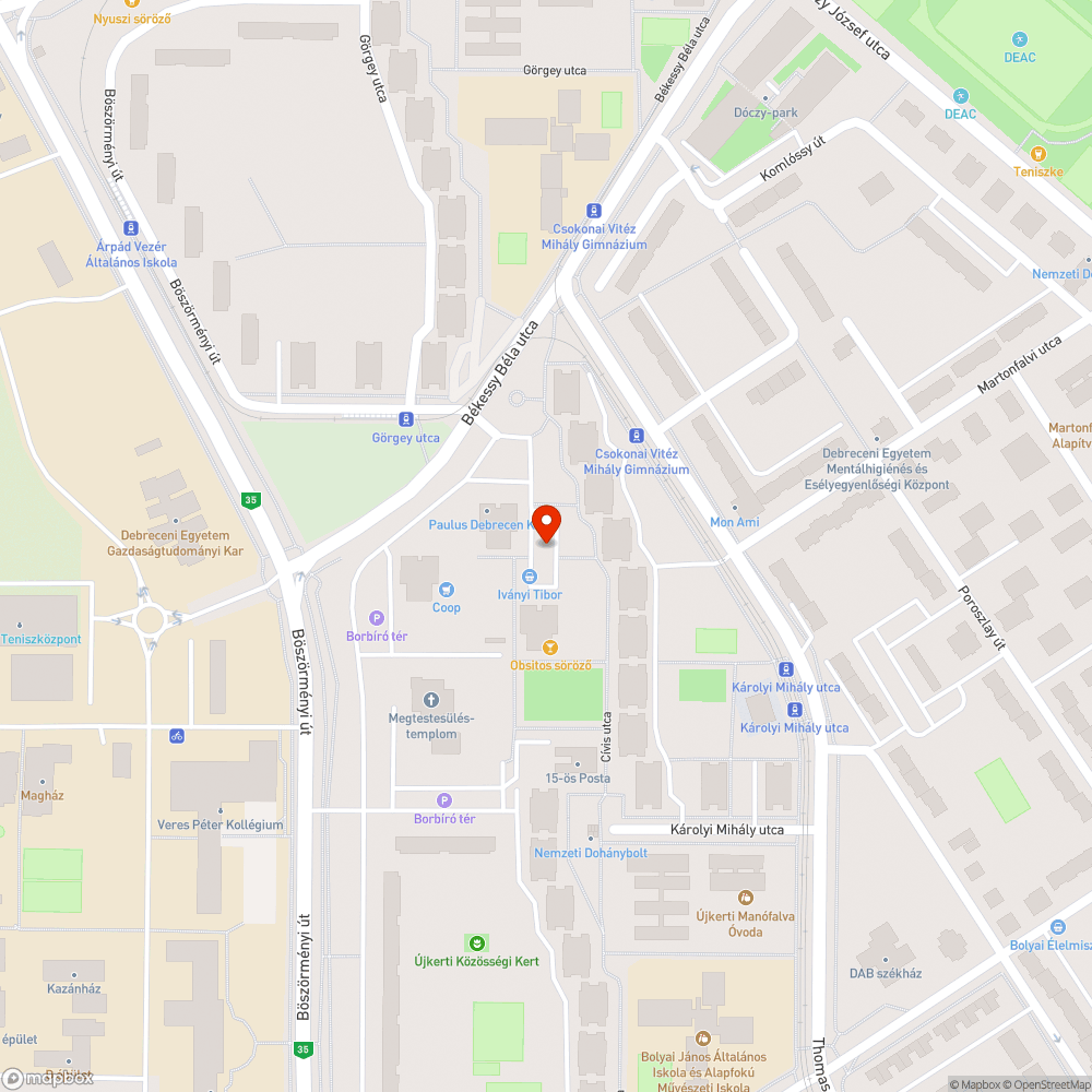 Víz alatt a parkoló bejelentés helye