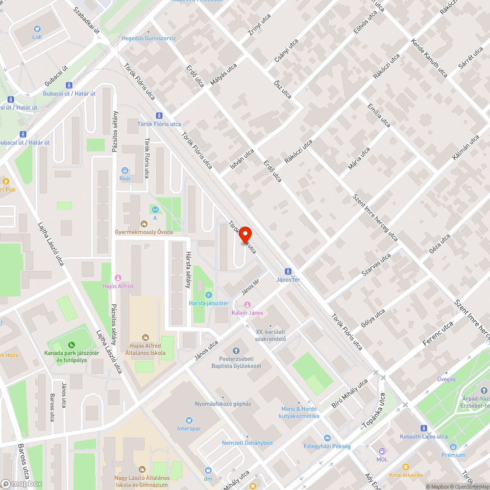 Elhagyott autó bejelentés helye