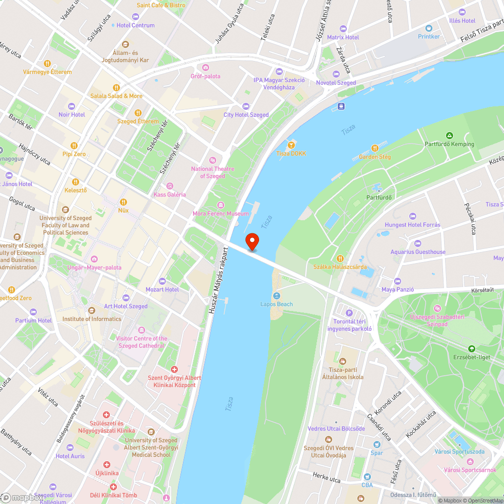 Szeged Belvárosi Híd kiégett fényforrások bejelentés helye