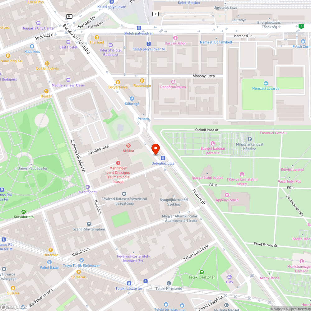 Szemetes zöldterület bejelentés helye