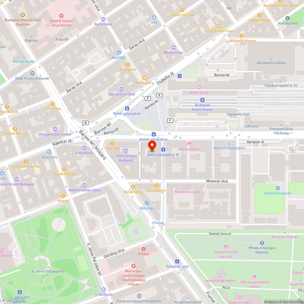 Megrongált telefonfülke bejelentés helye